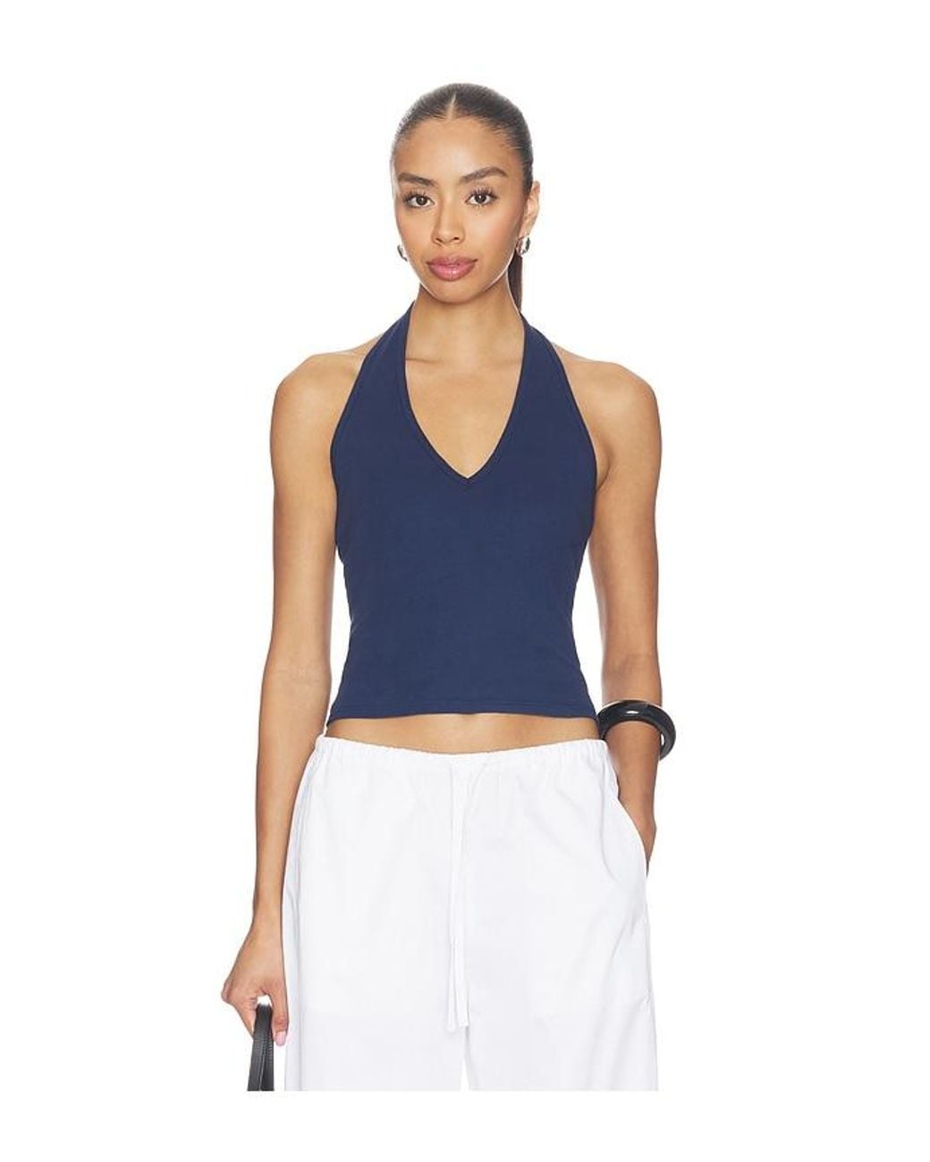 Nili Lotan Blue Britt Halter Top