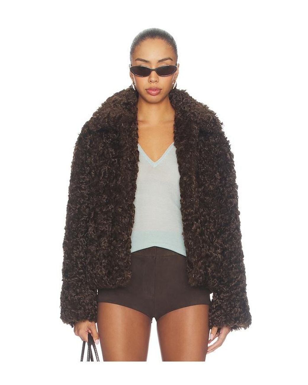 Closed Black Faux Fur Jacket