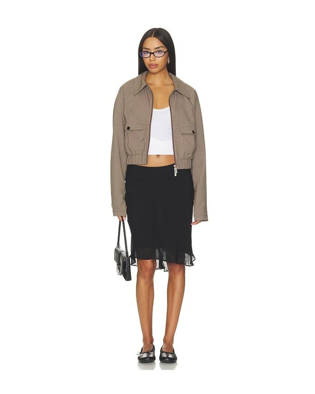 With Jean Black Penny Skirt
