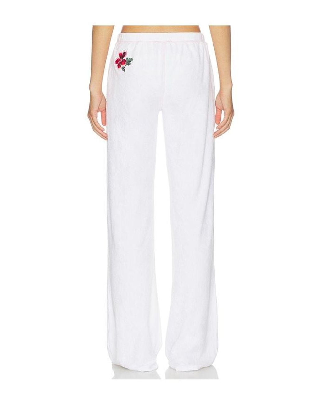Frankie's Bikinis White X Devon Lee Carlson Robertson Terry Pant