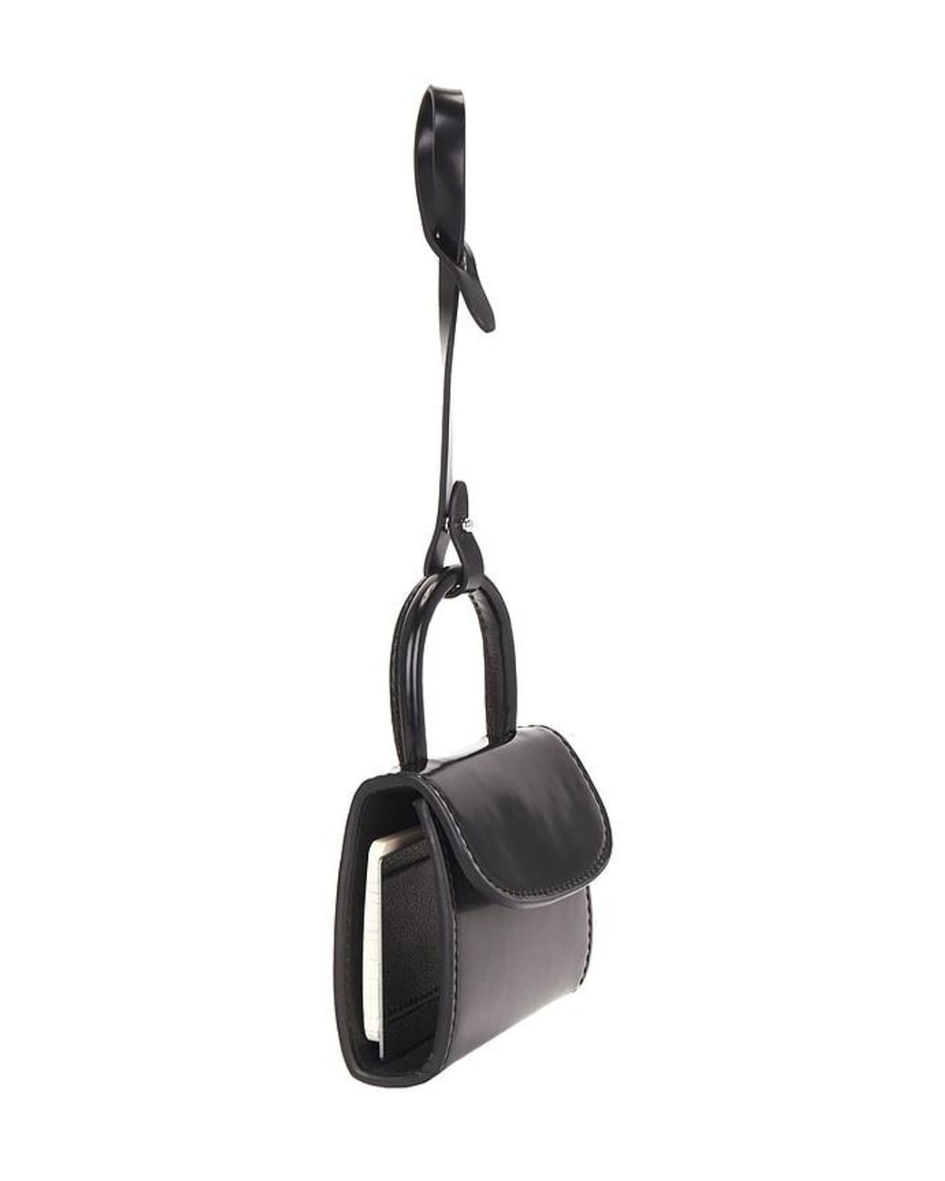 By Far Black Mini Mini Card Holder