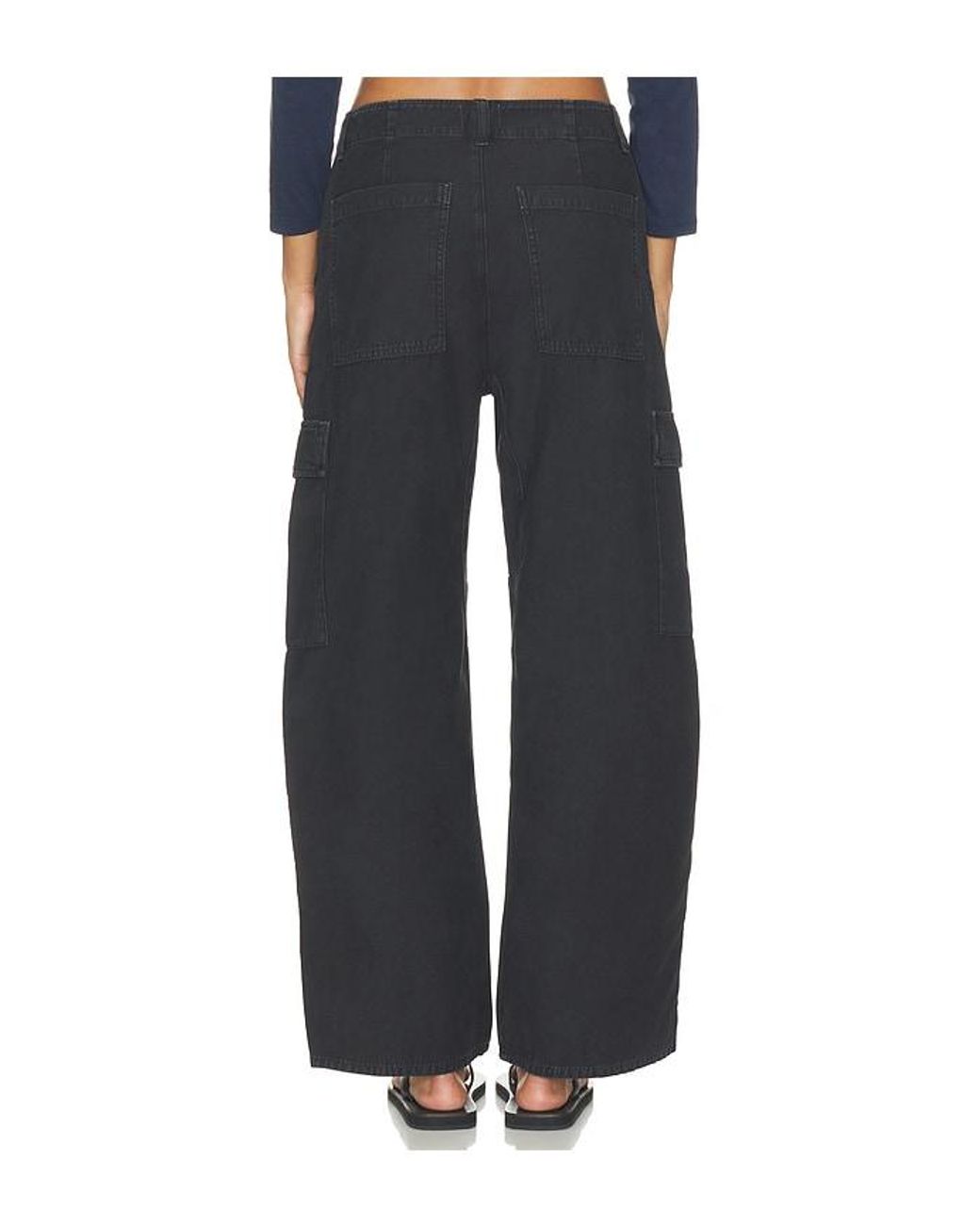 Citizens of Humanity Black Esme Cargo Trouser Washed