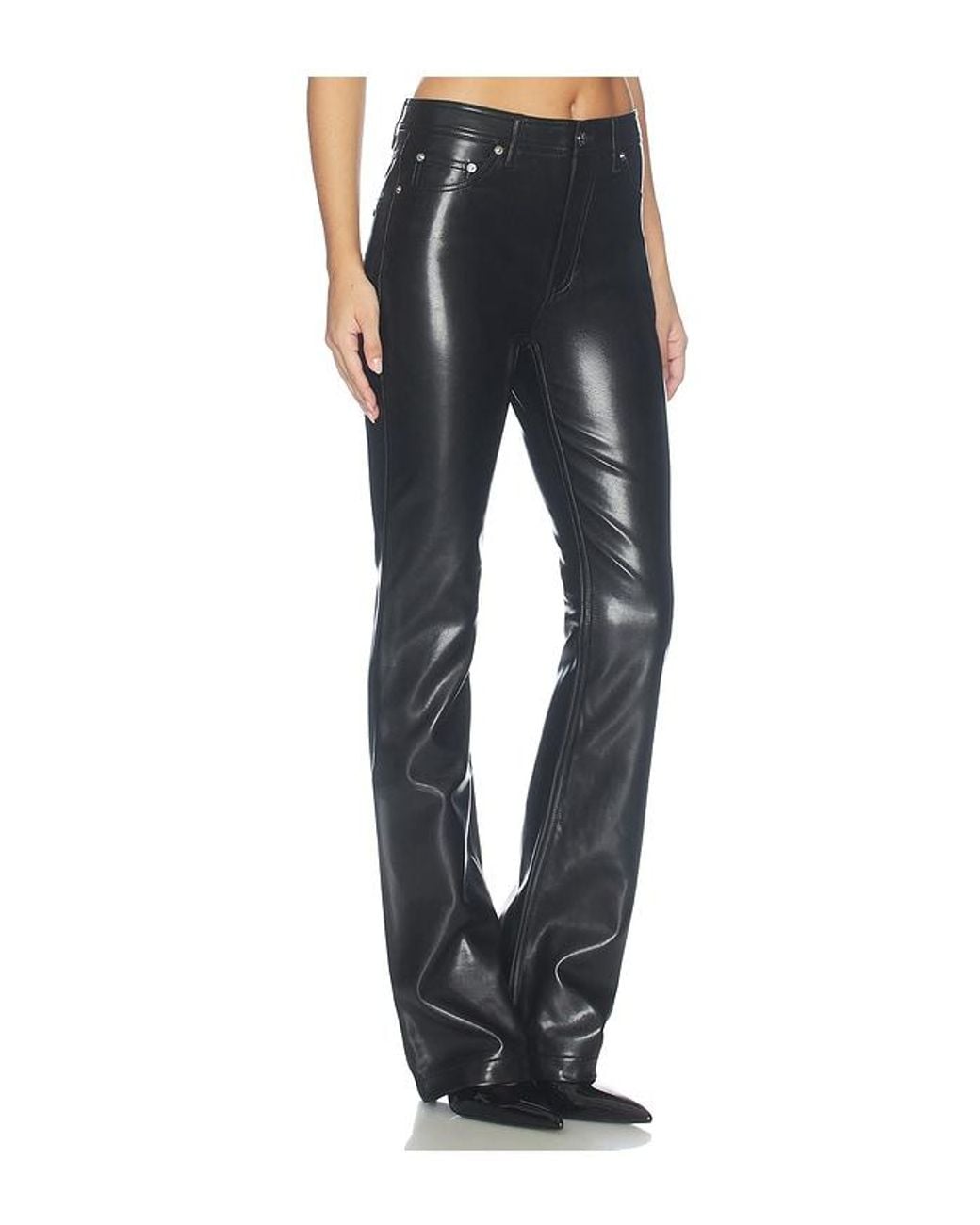 Cinq À Sept Black Faux Leather Stevie Pant