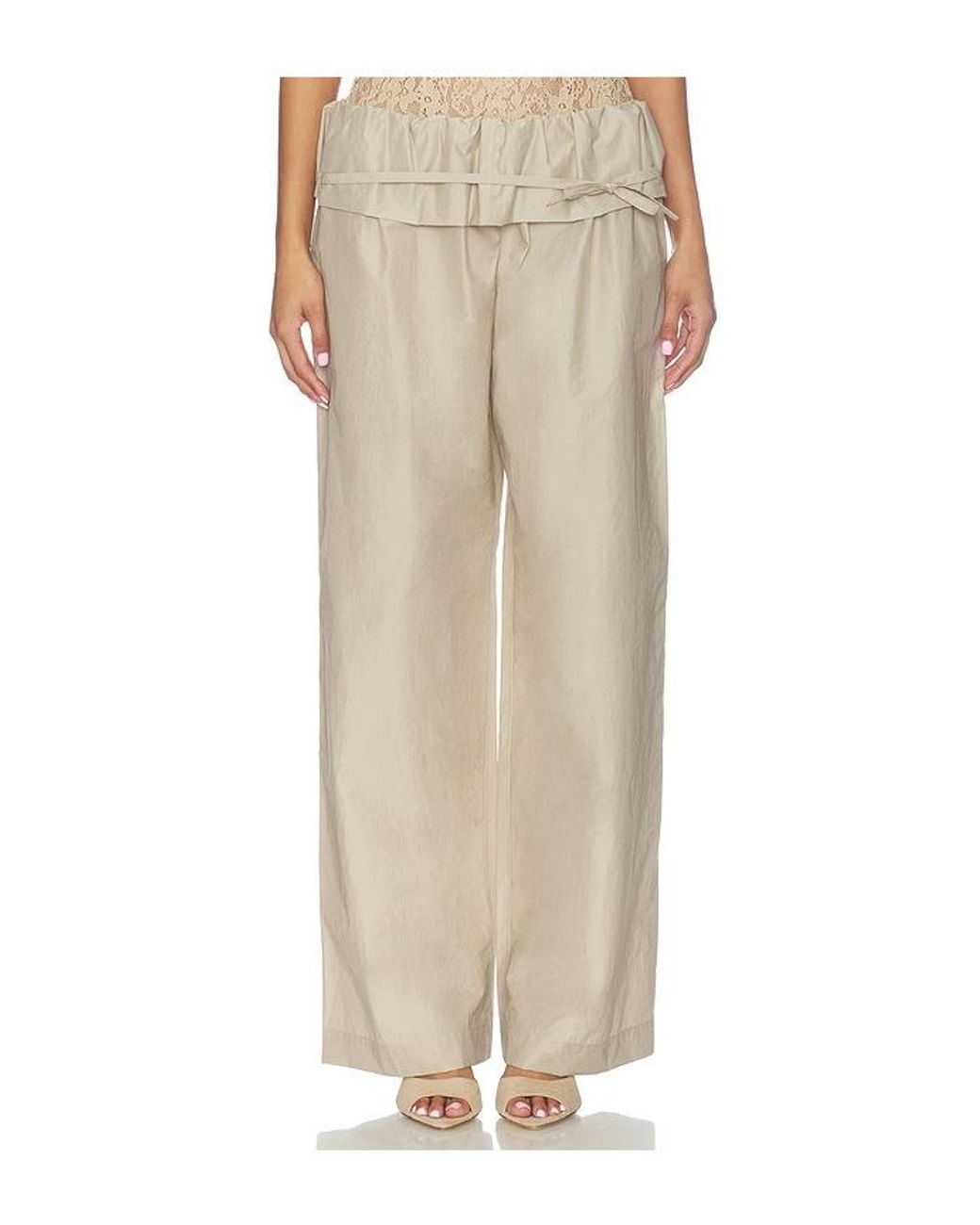 Magda Butrym Natural Wide Leg Pant