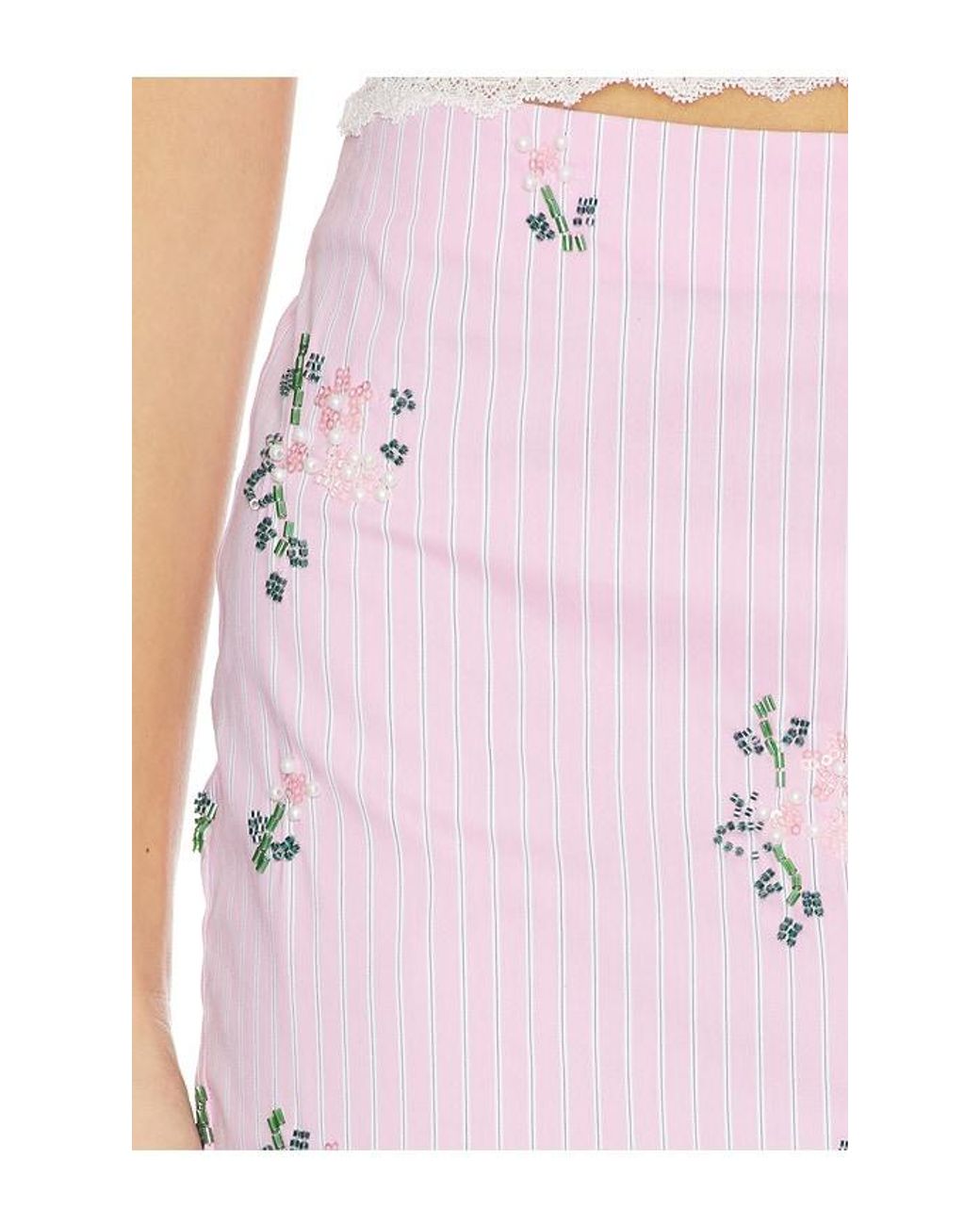 MAJORELLE White Anais Mini Skirt