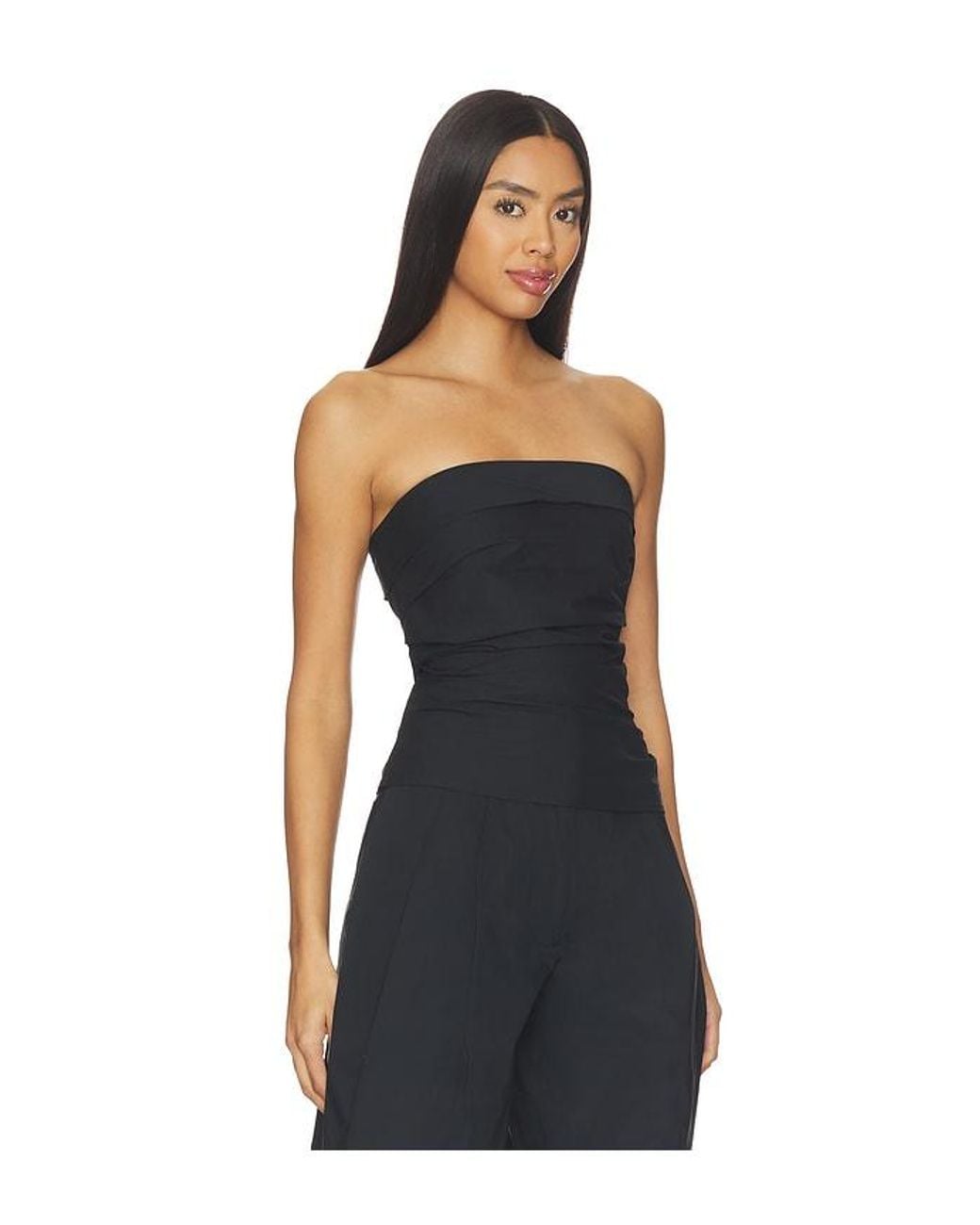 Proenza Schouler Black Maisy Strapless Top