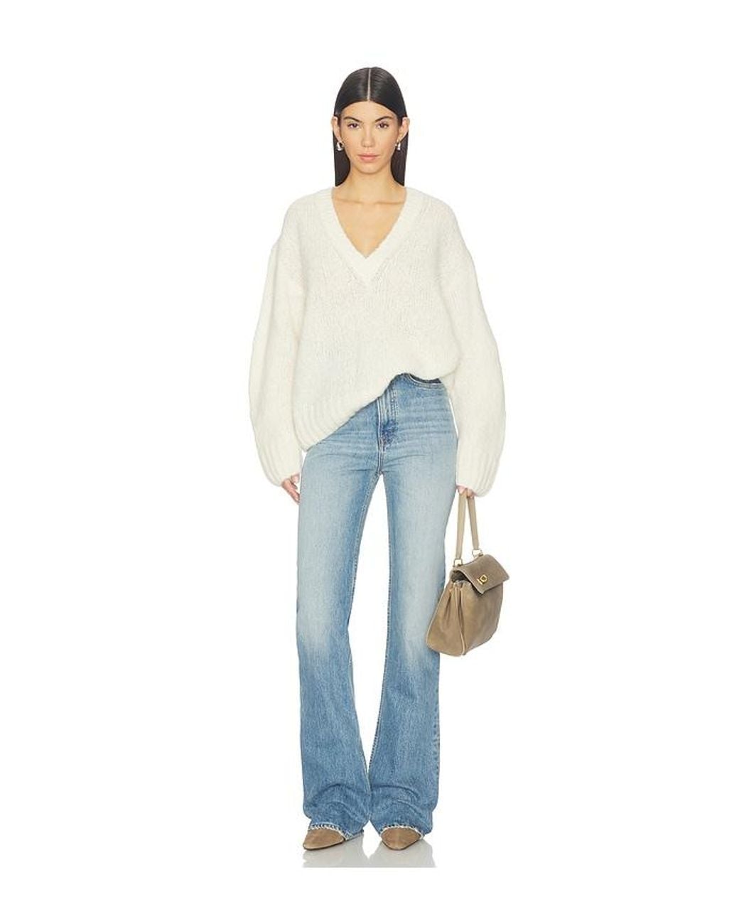 Citizens of Humanity White Cassidy Boucle Pullover Sweater
