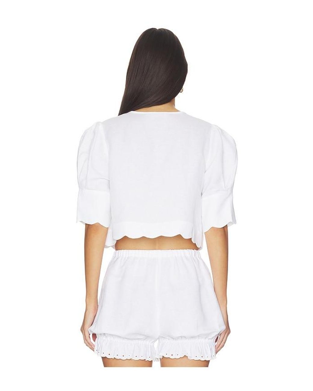 Sister NY White Scalloped Top