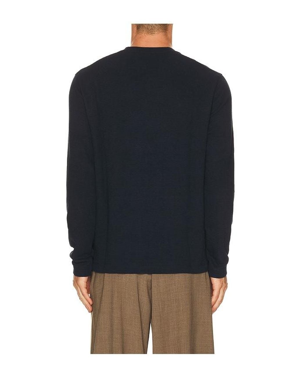 Theory Blue Delroy Long Sleeve Tee for men