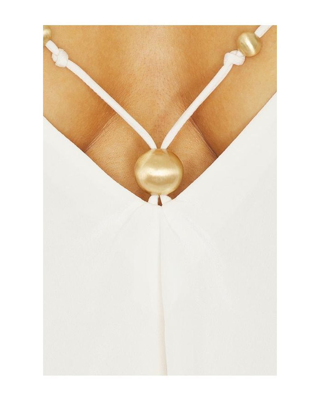 Lovers + Friends White Cala Silk Mini Dress