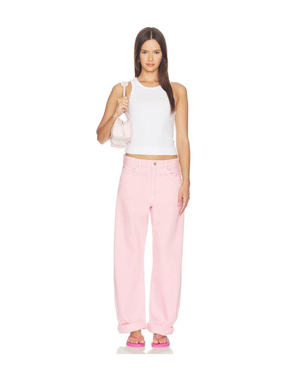 FRAME Pink The Bubble Jeans