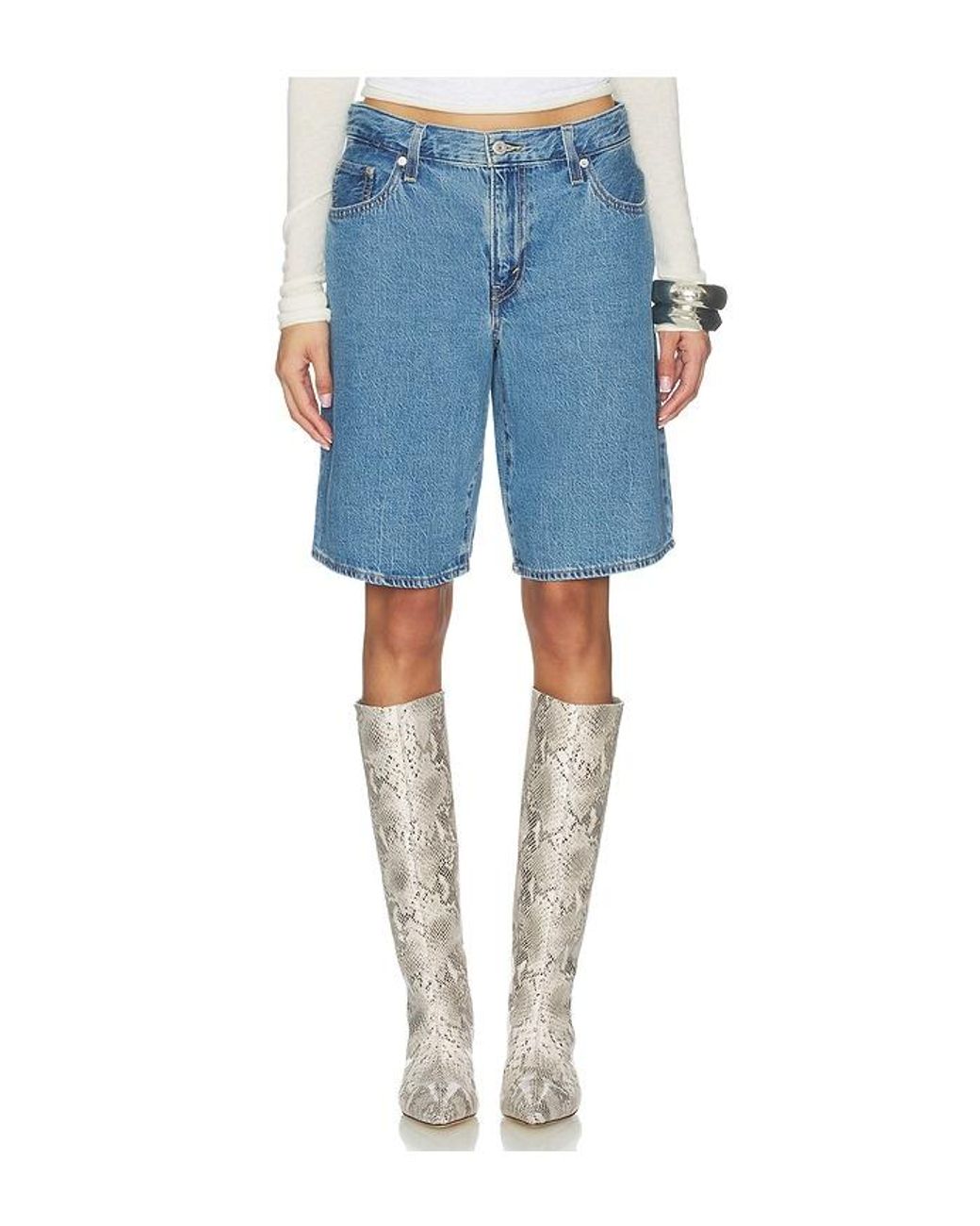 Levi's Blue Baggy Dad Jort
