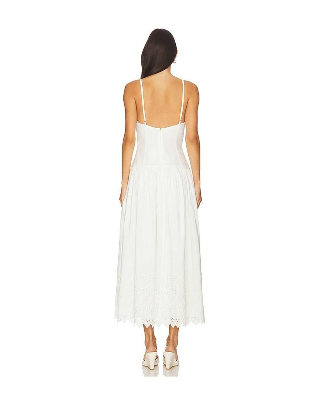 Tularosa White Ava Midi Dress