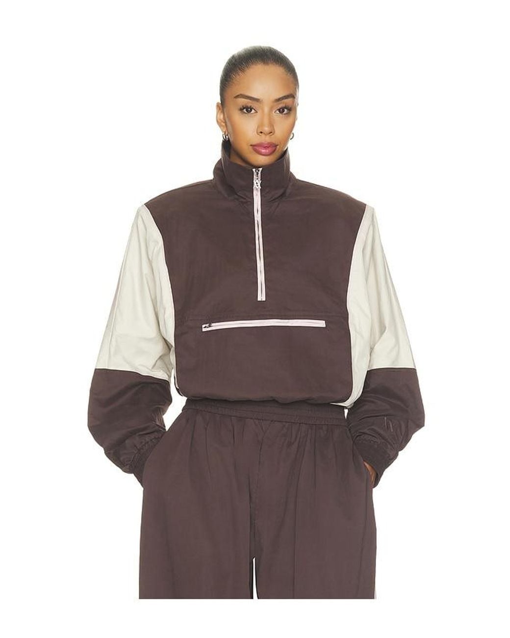 AFRM Brown Virgo Half Zip Pullover