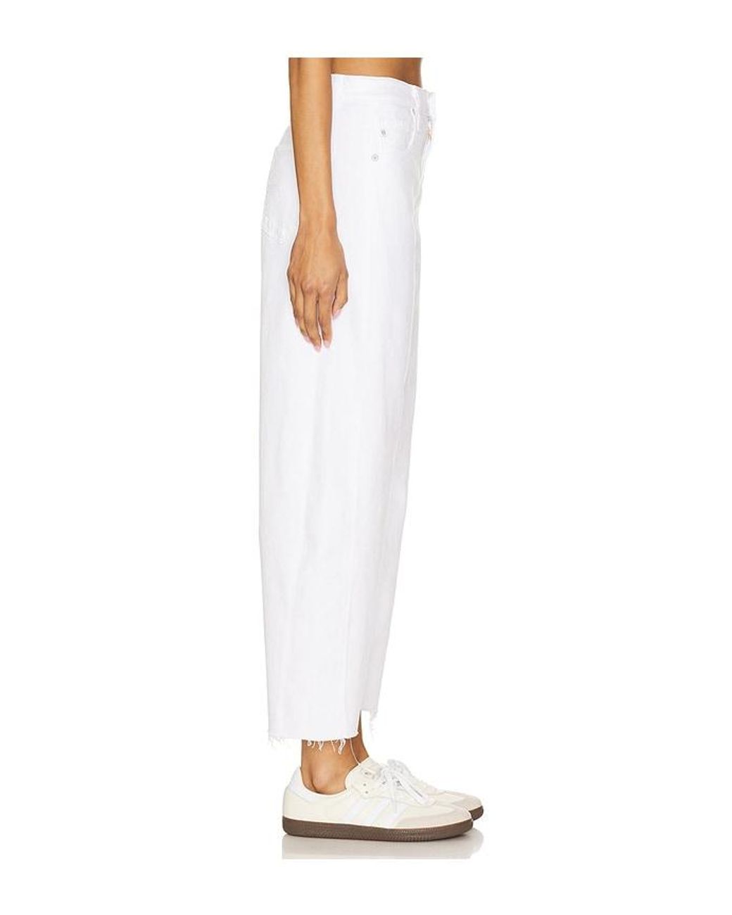 AG Jeans White Hattie Crop