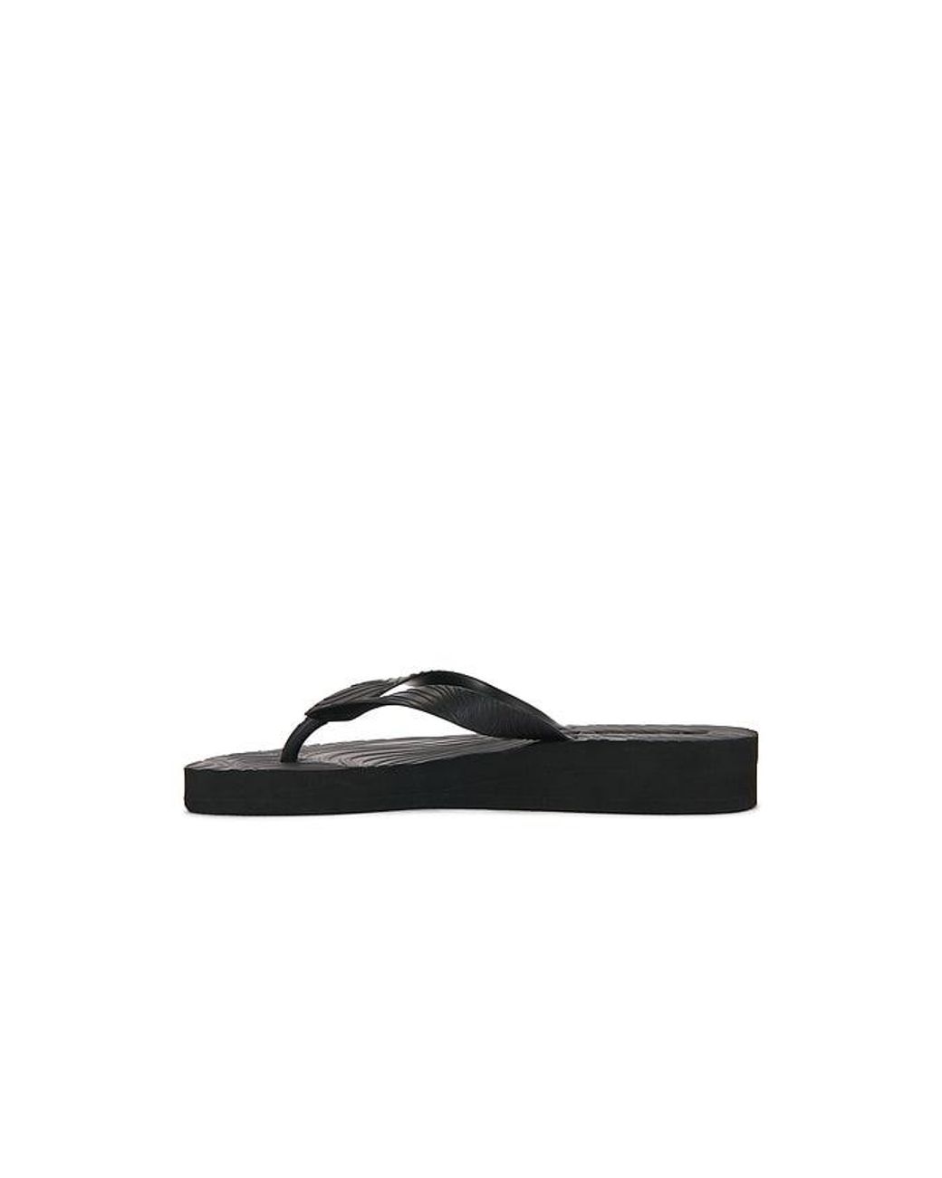 Sleeper Black Flip Flops Tapered Platform