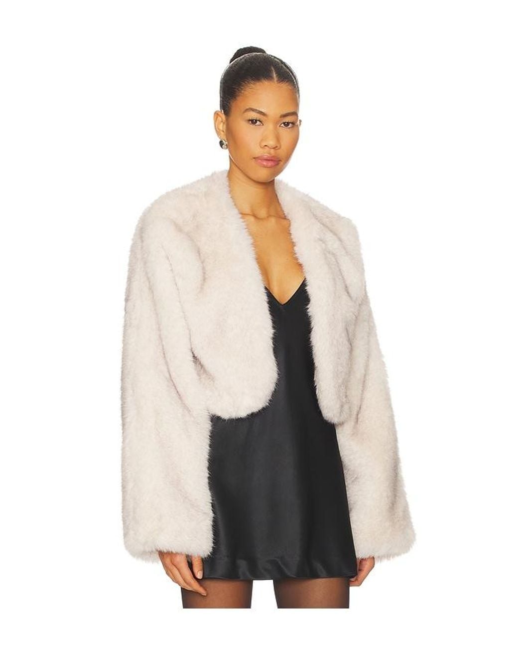 Lovers + Friends Natural Cropped Gabriel Coat