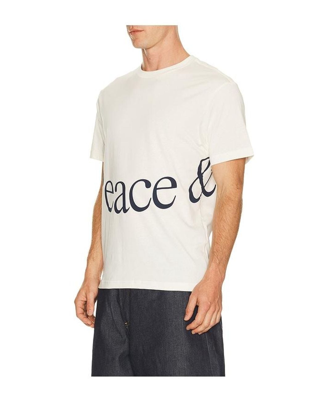 Museum of Peace & Quiet White Jumbo Wordmark T-Shirt for men