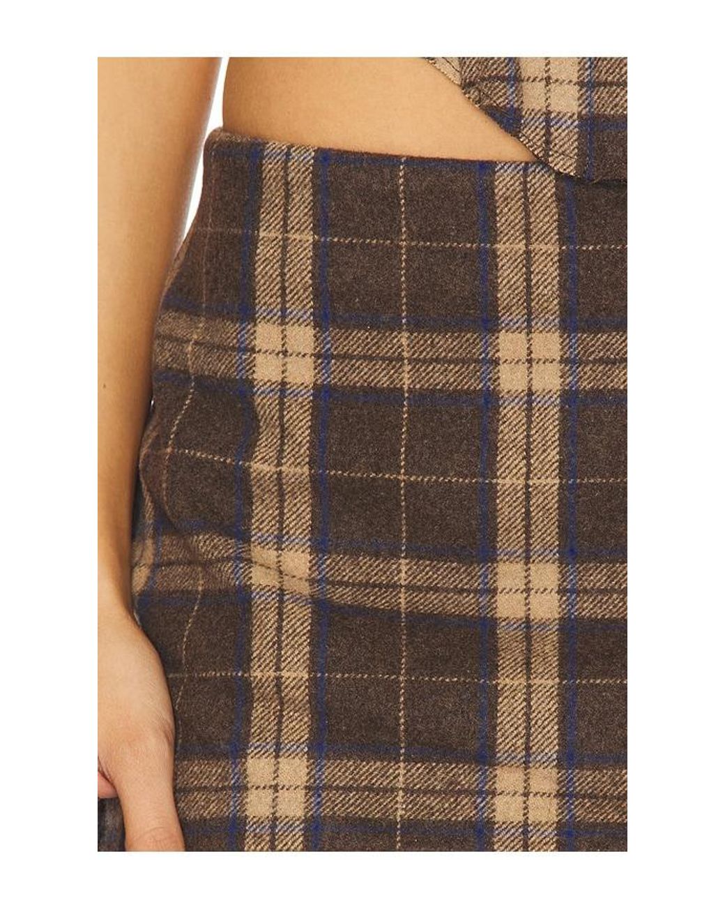 GUIZIO Black Tartan Mini Skirt
