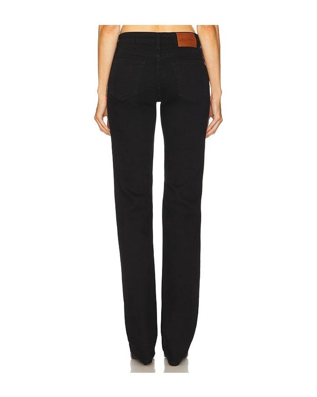 GRLFRND Black Sara Low Rise Straight