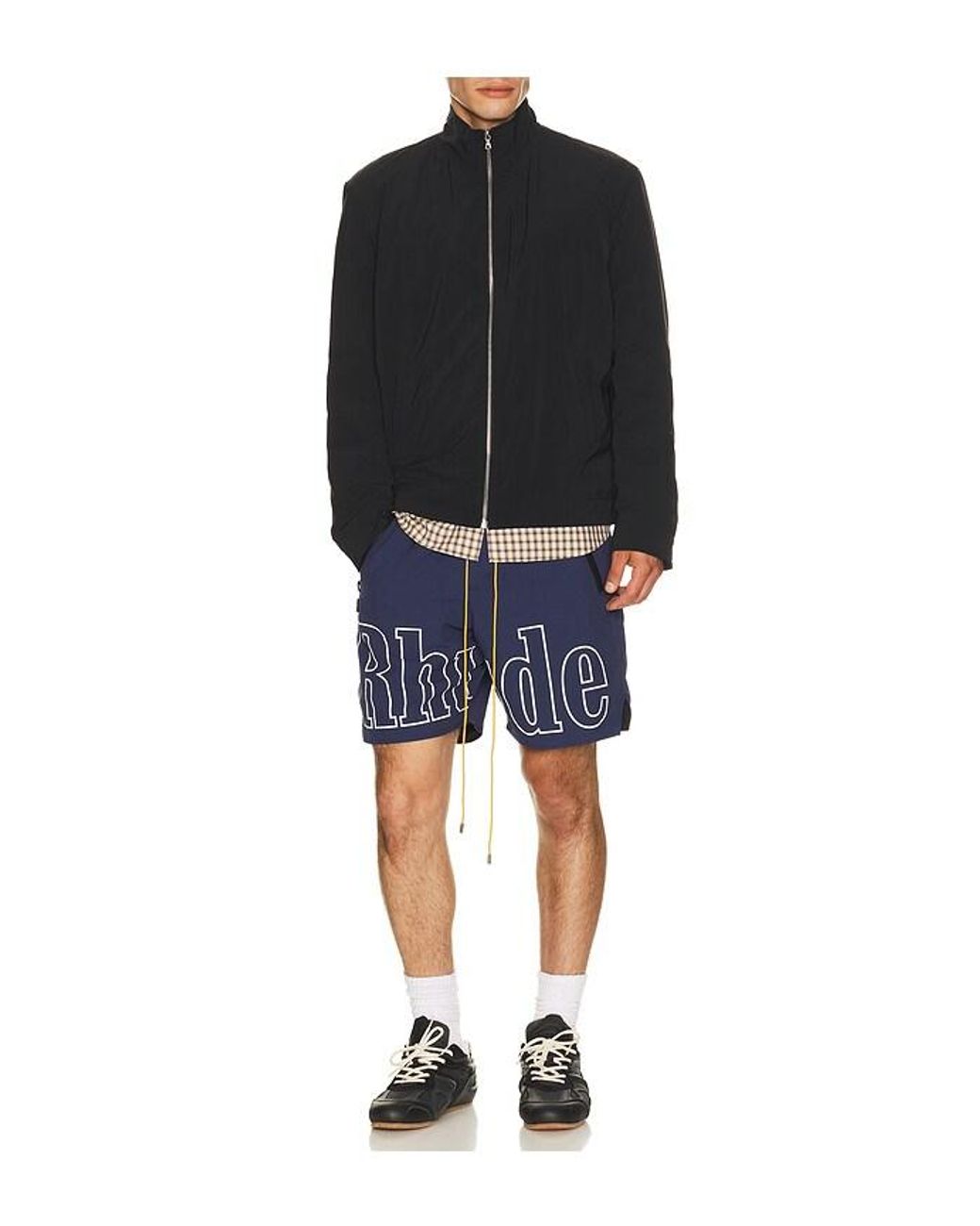 Rhude Blue Logo Shorts for men