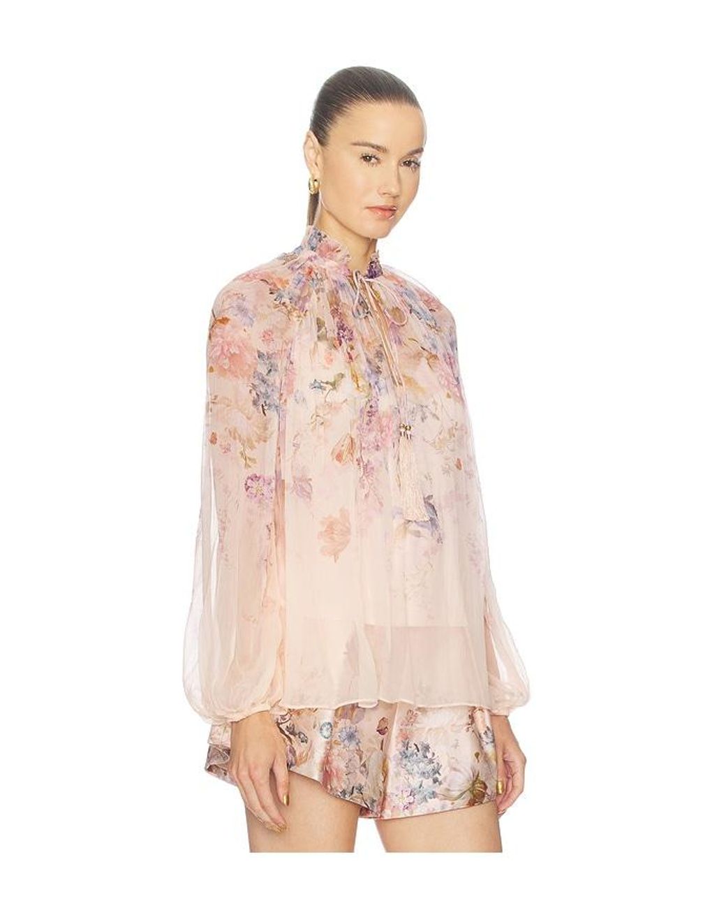 Zimmermann Pink Valiant Billow Blouse