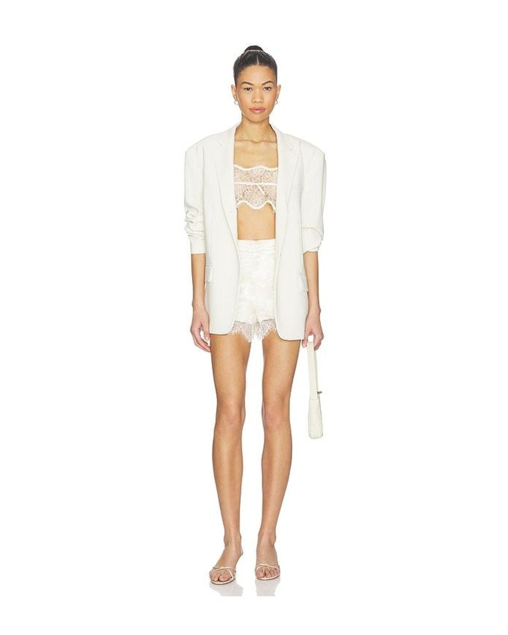 NonChalant Label White Corinna Short