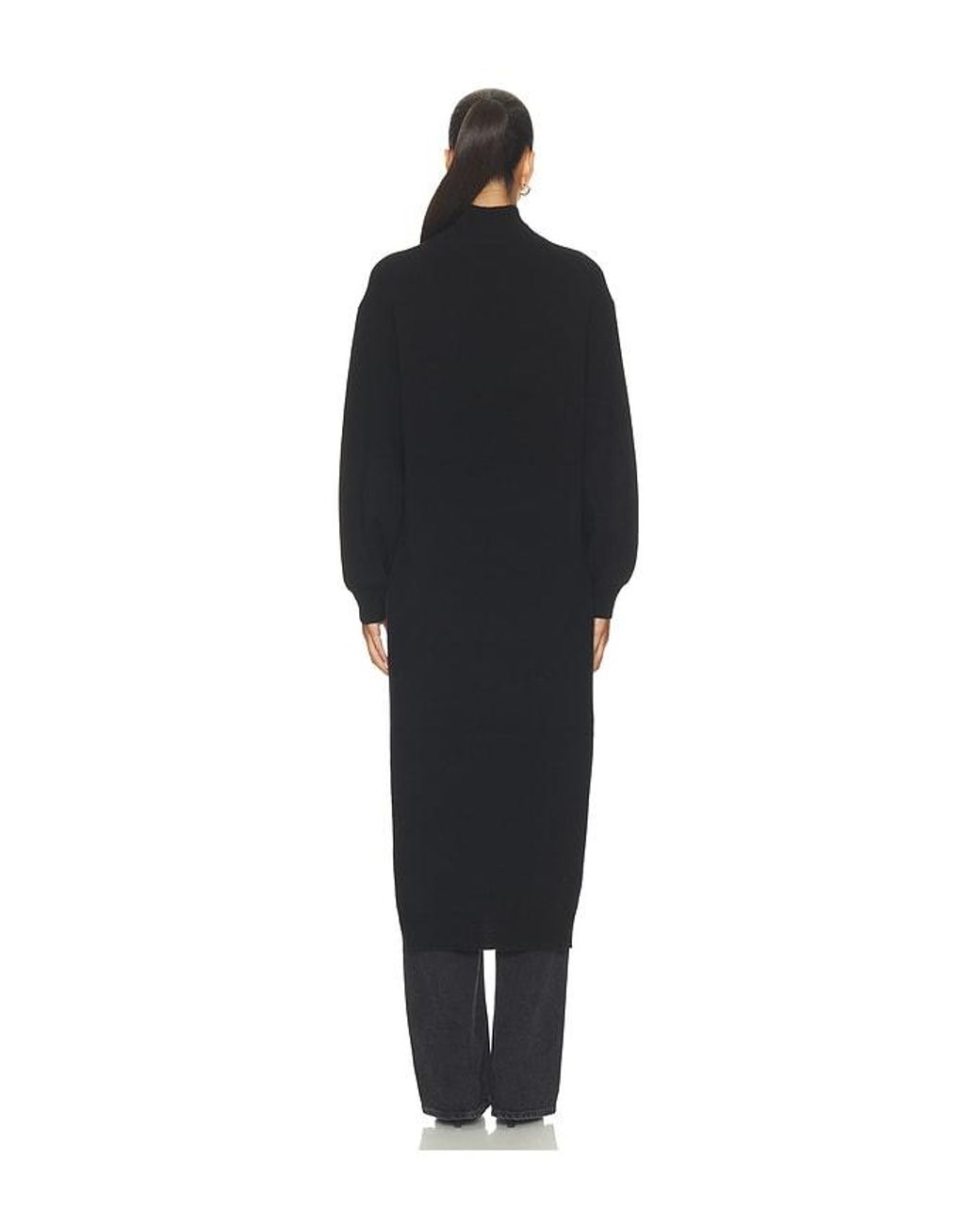 Alexander Wang Black Long Sleeve Turtleneck With High Low Hem