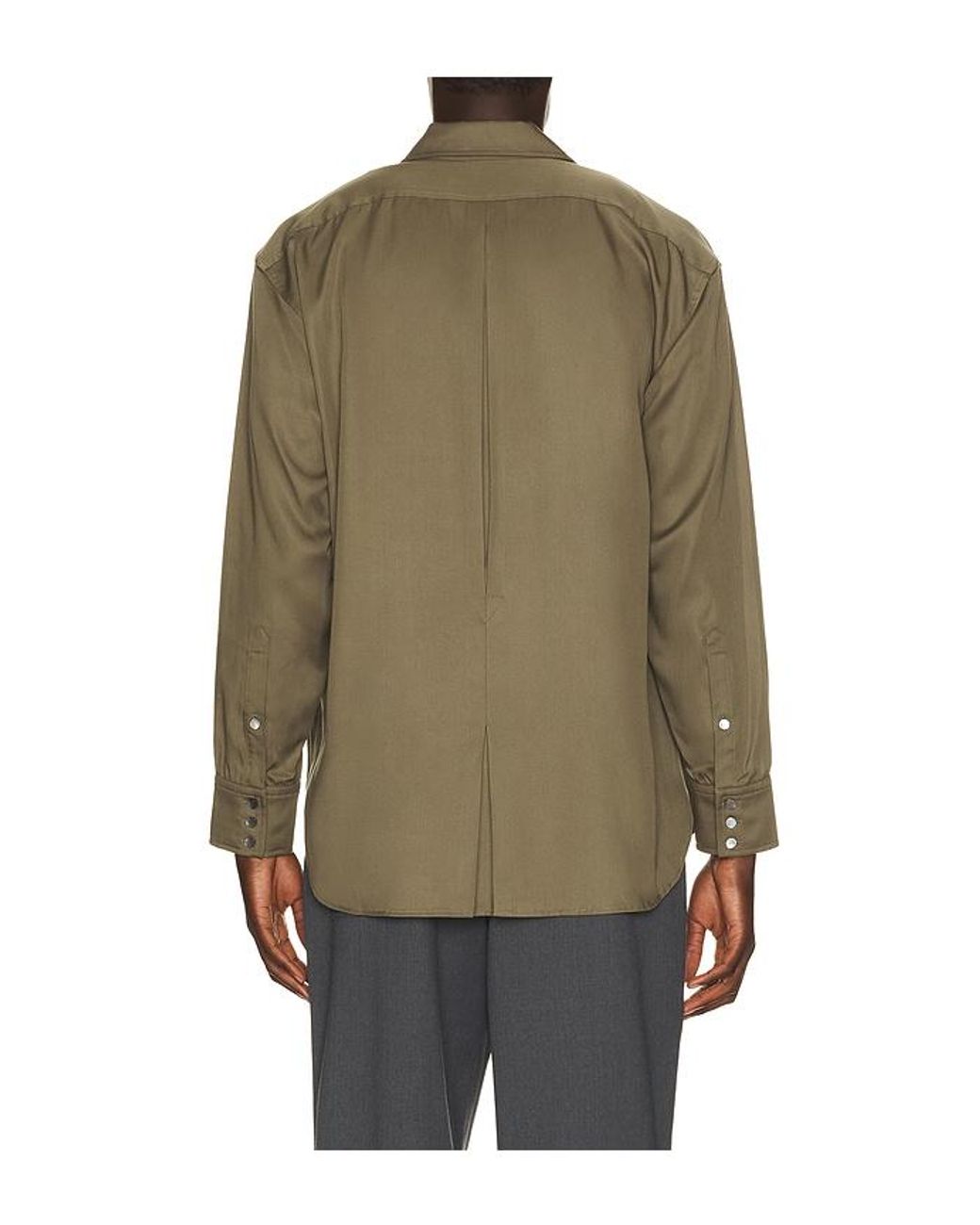 Jonathan Simkhai Green Carter Refined Workwear Shirt for men