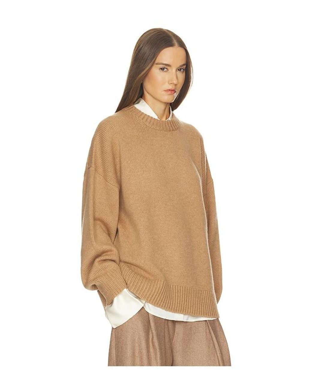 Helsa Natural Chloey Wool Cashmere Sweater