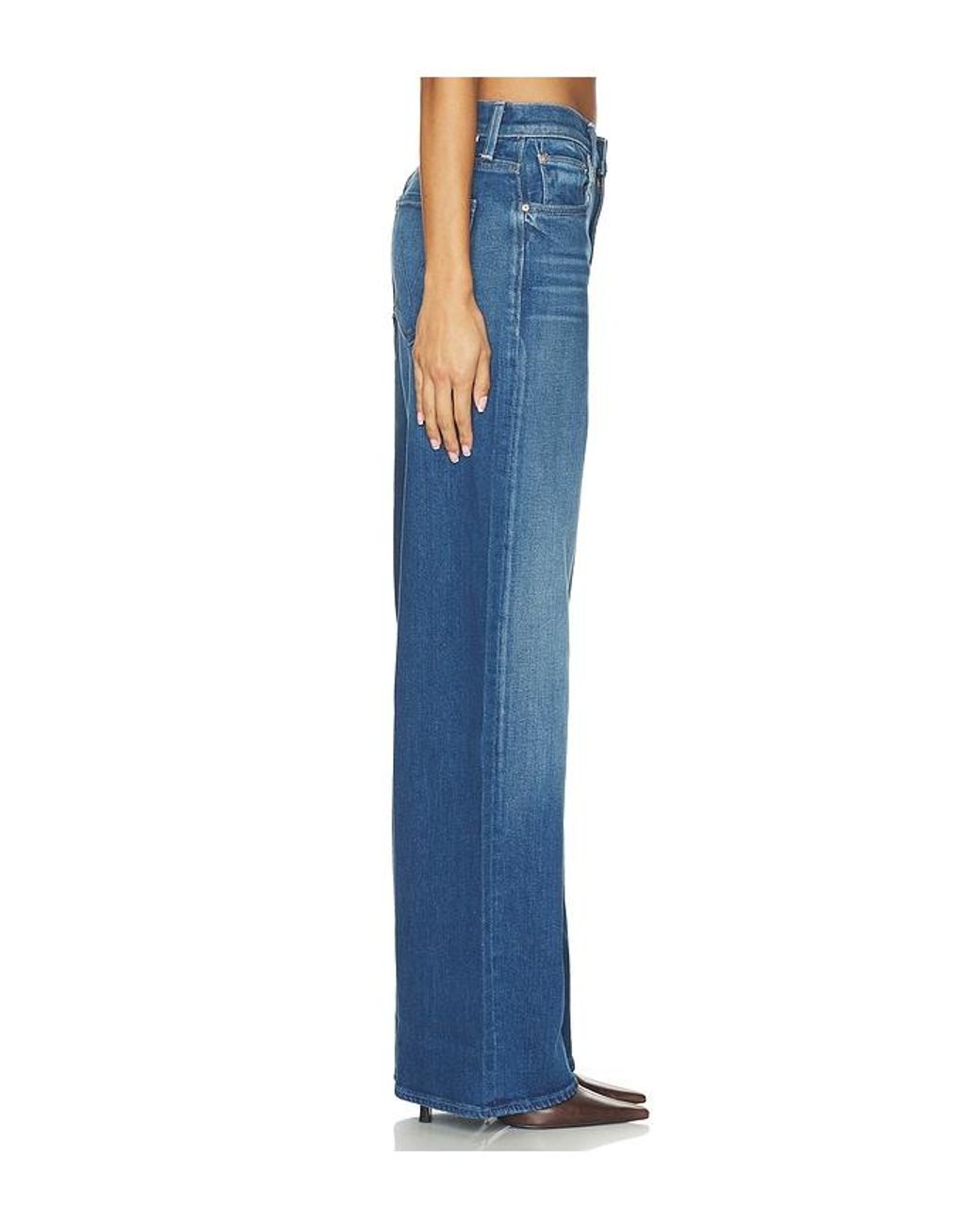 Mother Blue The Rerun Zip Sneak Jeans