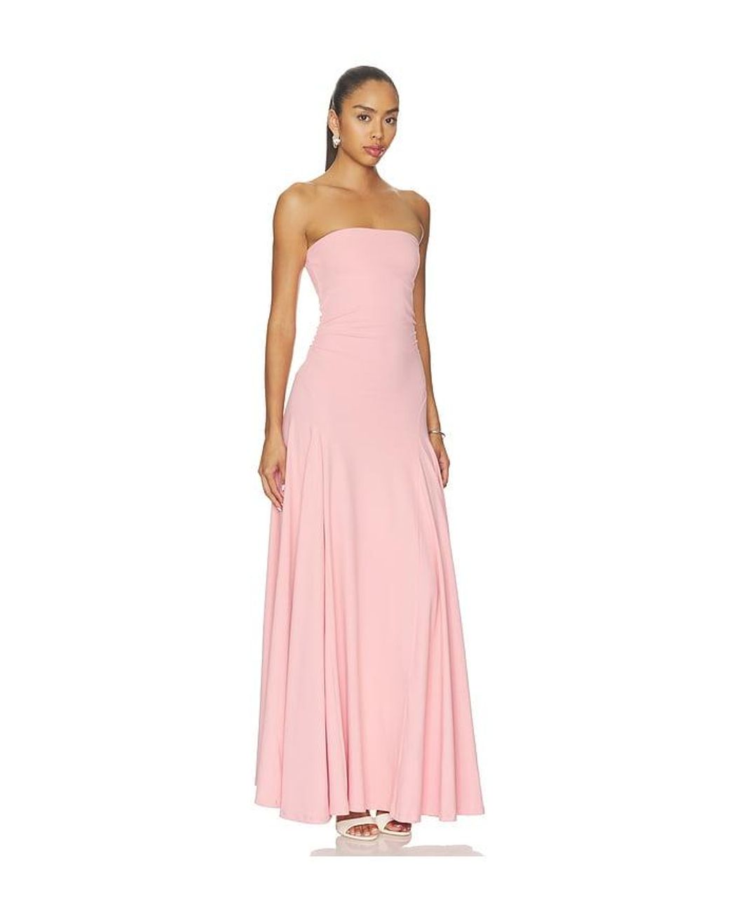 Susana Monaco Pink Gathered Waist Tube Dress