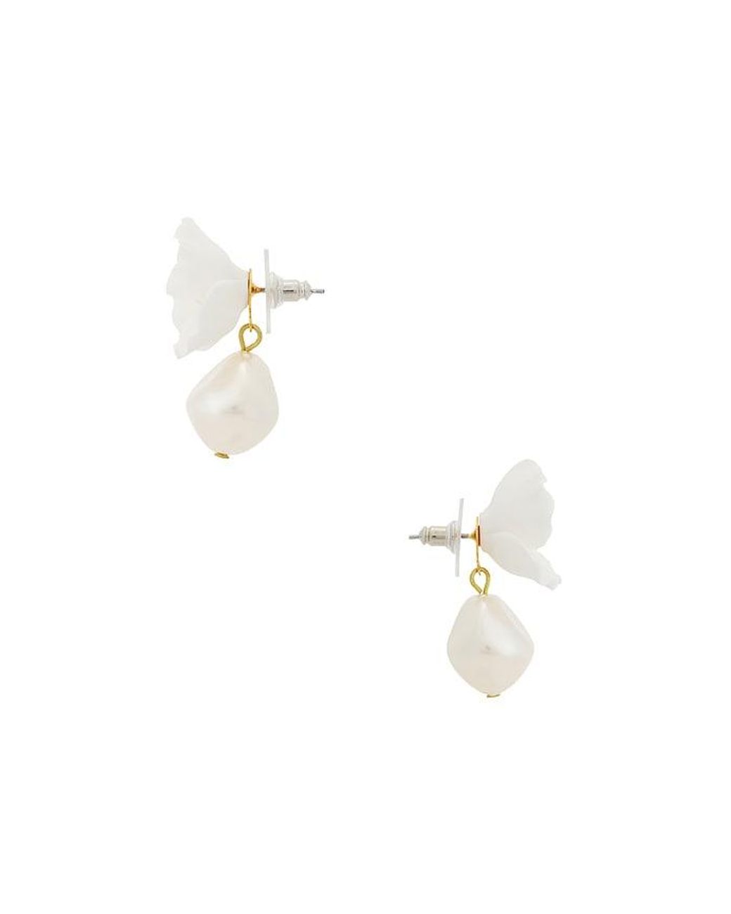 Jennifer Behr White Clarabel Earrings