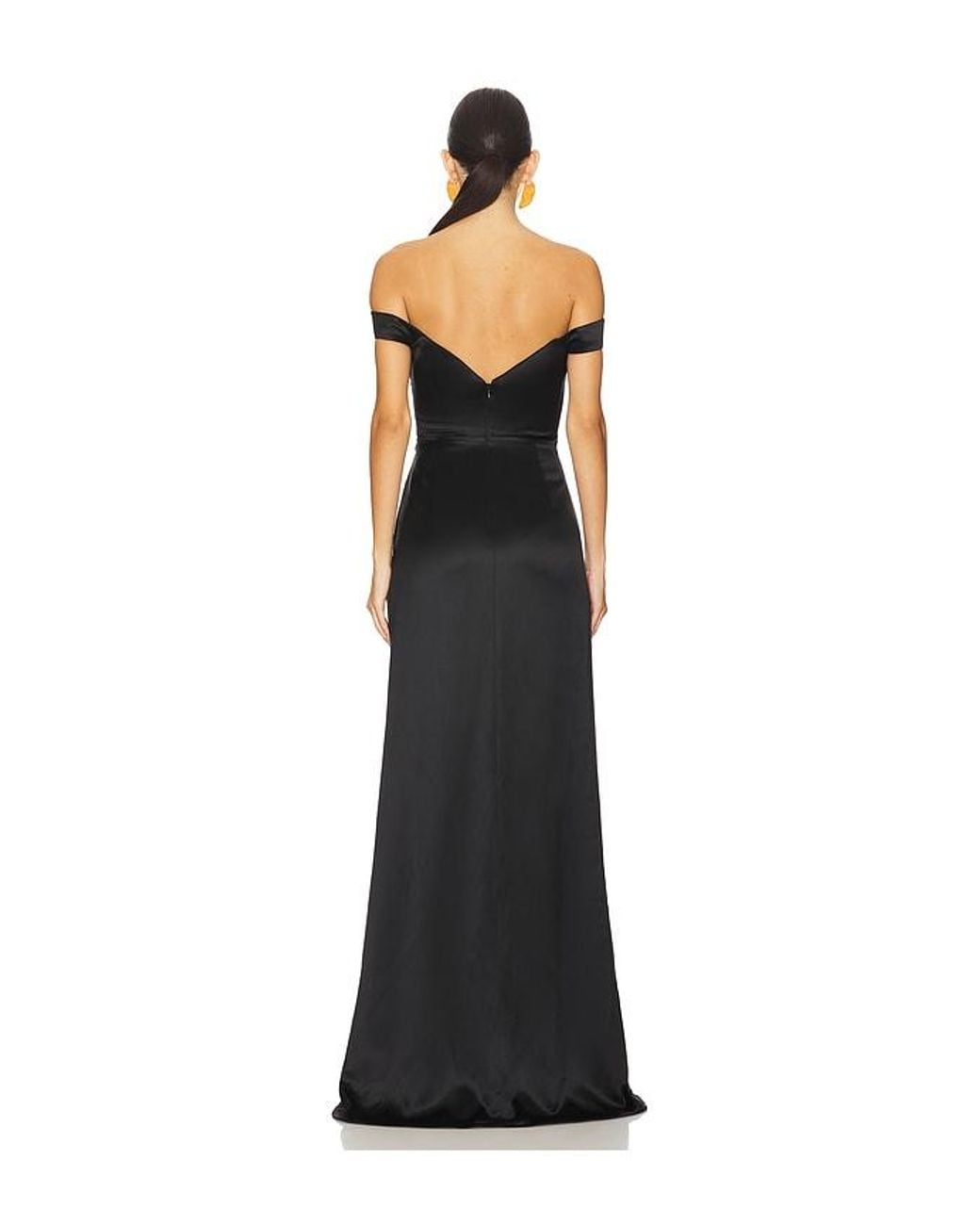 SAU LEE Black Paulina Gown