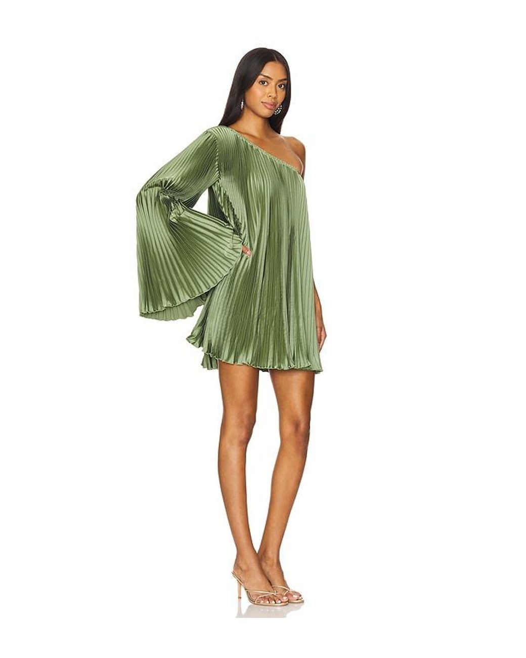 green emerald velvet dress L'IDÉE Opera Gown Capri Green – The Dress Nook main image 1