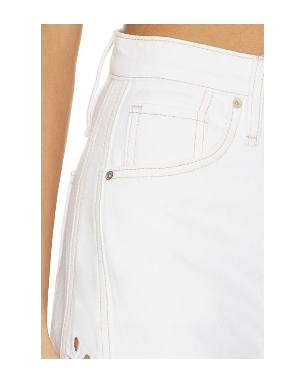 Hudson White James High Rise Wide Leg Pants