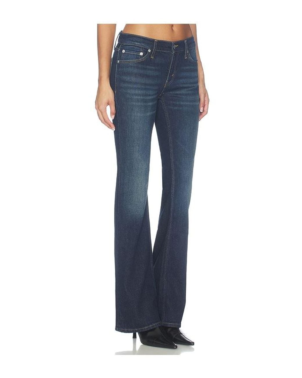 Re/done Blue Micro Bootcut Jeans