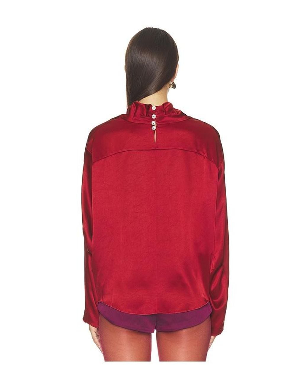 Citizens of Humanity Red Ilaria Draped Top