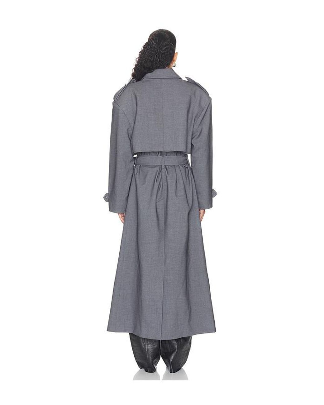 MOTHER OF ALL Blue Brooklyn Long Trench Coat