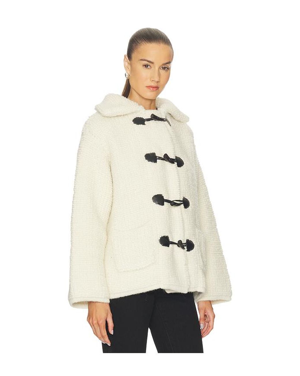 NAADAM Natural Alpaca Wool Toggle Coat