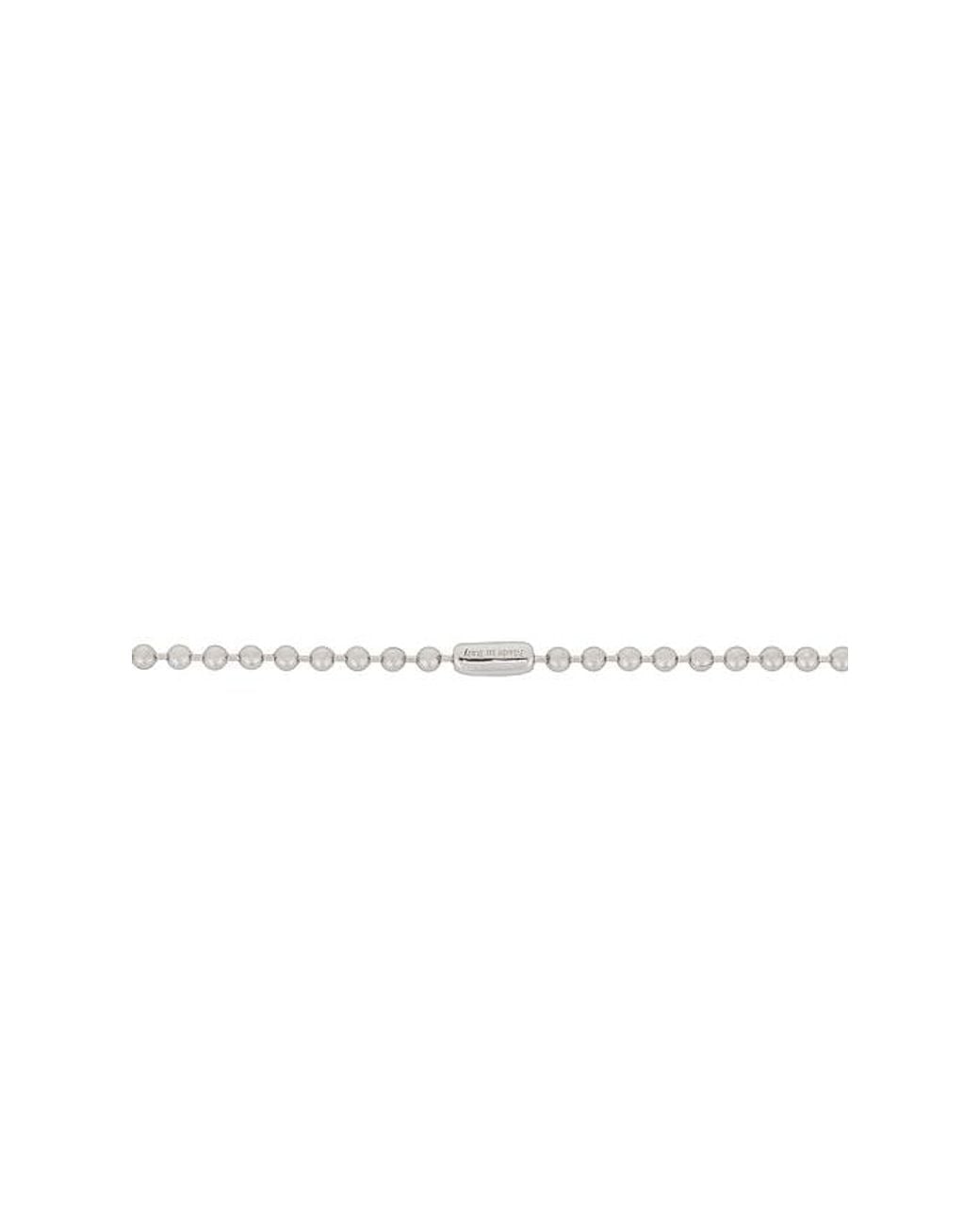 Off-White c/o Virgil Abloh White Zip Tie & Arrow Necklace for men