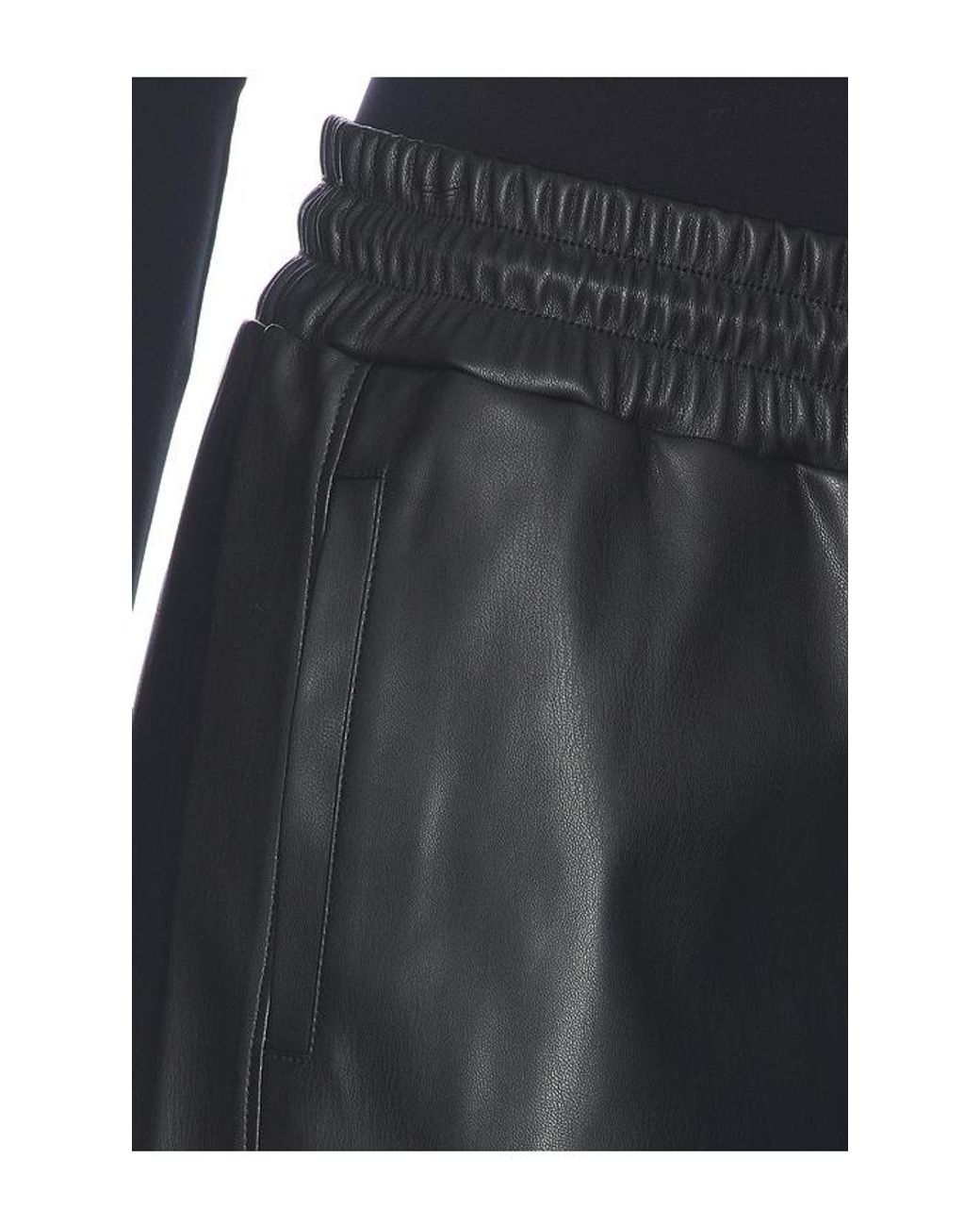Hudson Black Faux Leather Balloon Jogger Pants