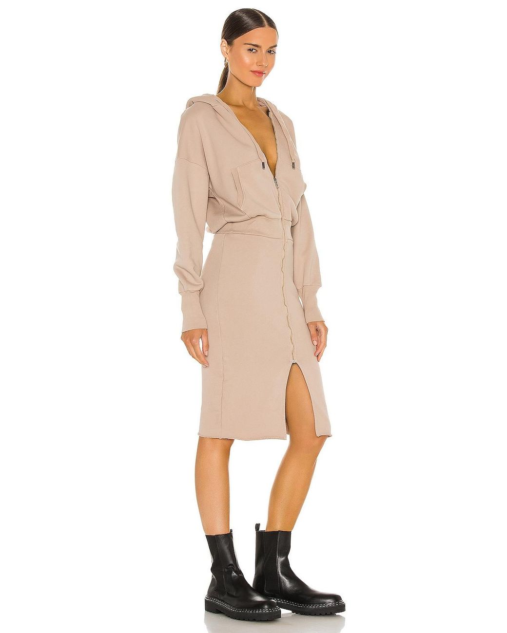luq hooded zip dress jumper