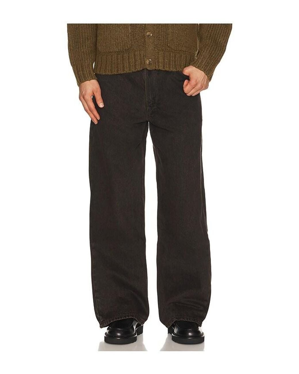 Levi's Black Twisted Baggy Wide Leg Jeans for men