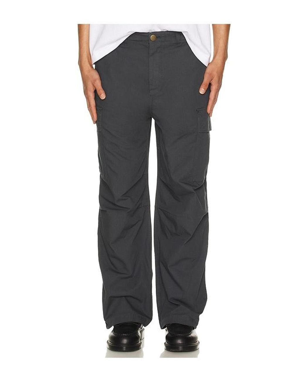 Palmes Black Ripstop Cargo Trousers for men