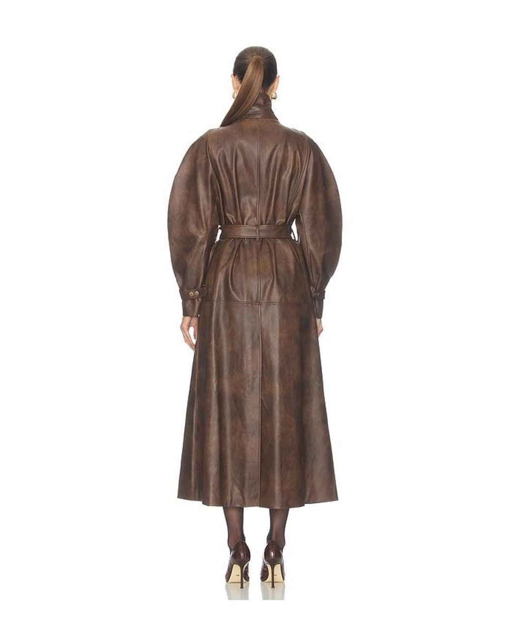 Bardot Brown Milana Faux Leather Trench