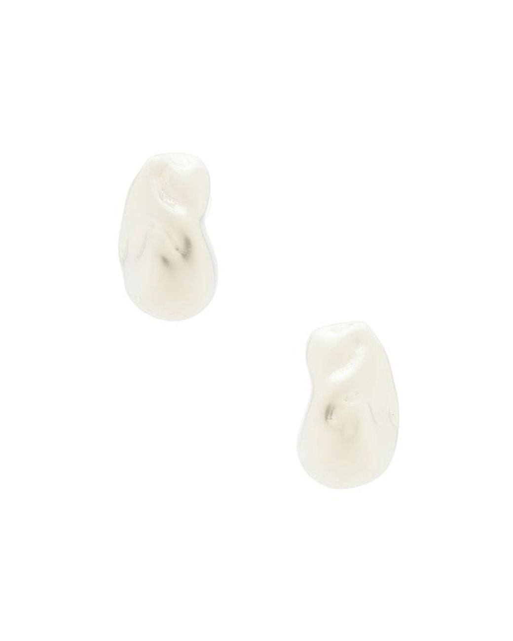 Lele Sadoughi White Worth Ave Button Earrings