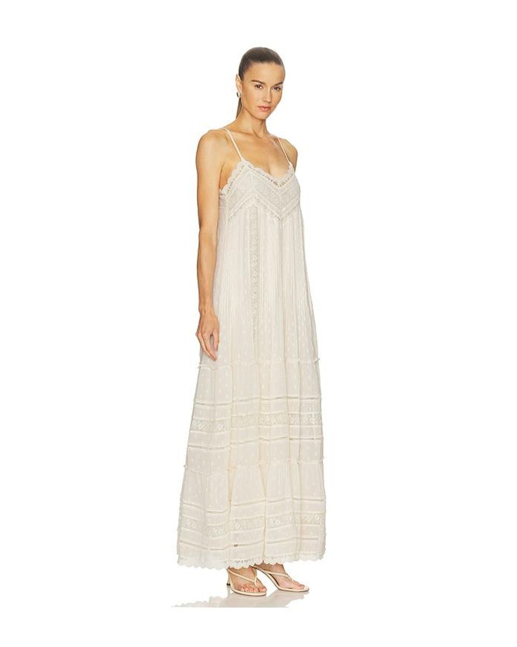 Rococo Sand White Lace Maxi Dress