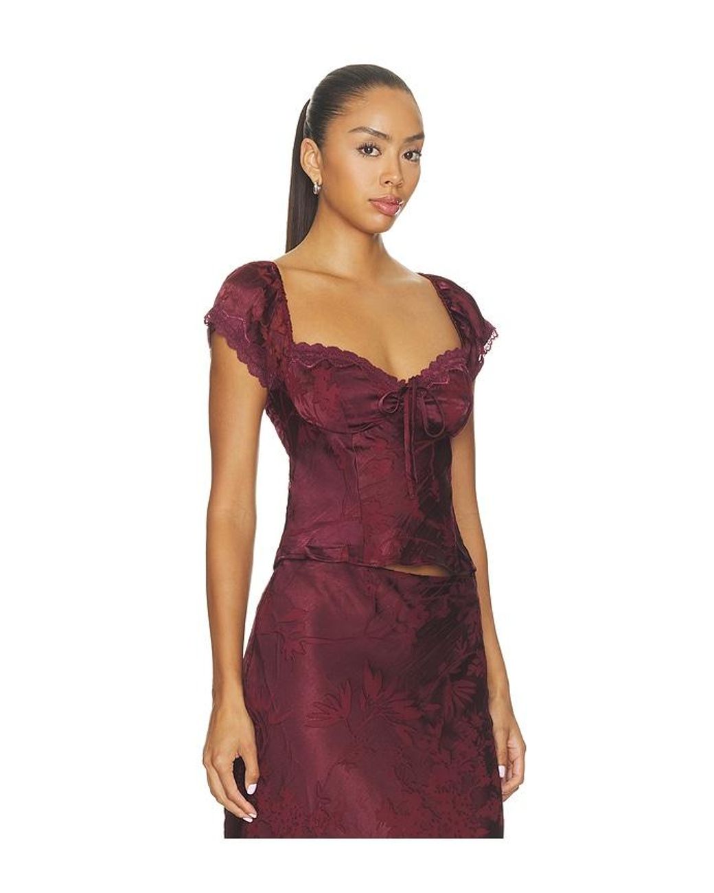 Astr Red Vanessa Top