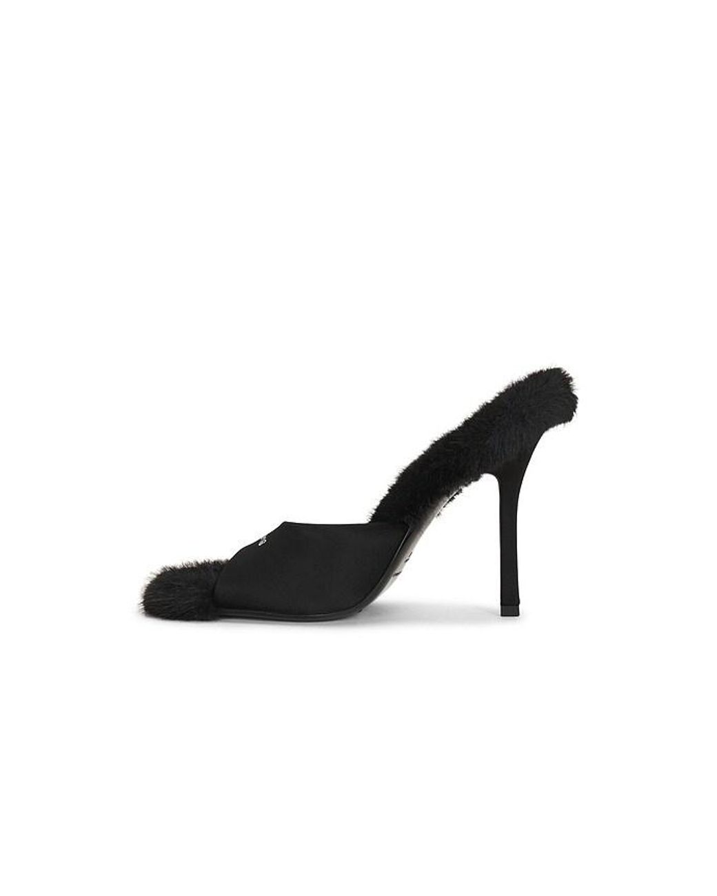 Alexander Wang Black Cher 105Mm Faux Fur Mule